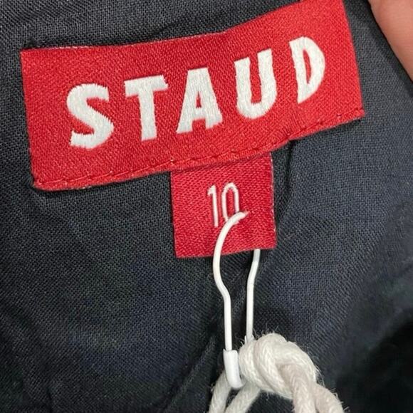 STAUD Portrait Maxi Dress In Black 10 NWT - Picture 7 of 10